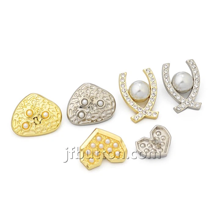 Custom Gold Shank Button With Pearl suppliers