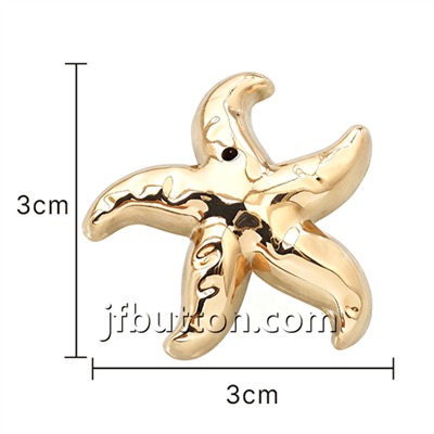 Metalni gumbi morske zvijezde s drškom