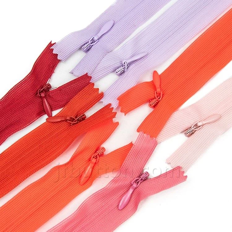 Red Invisible Zipper